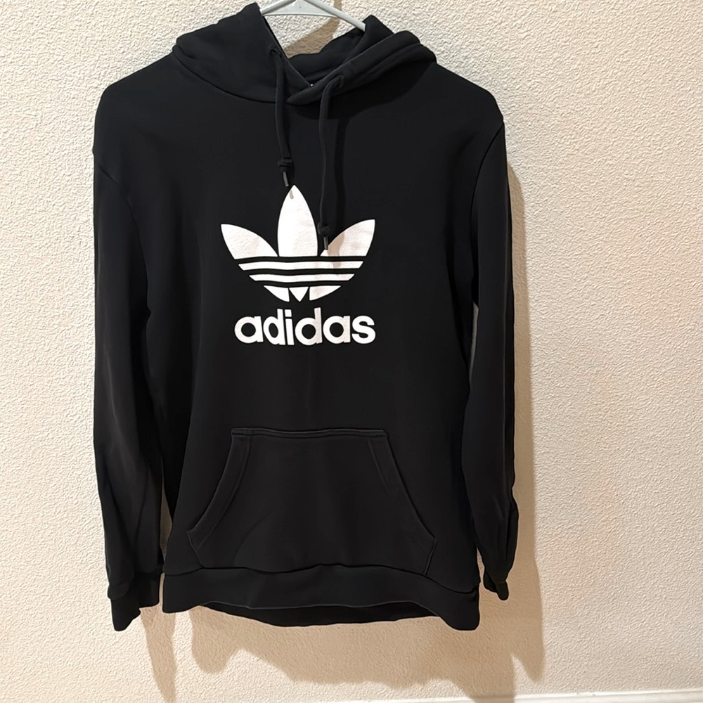 Adidas hoodie, black, size S.